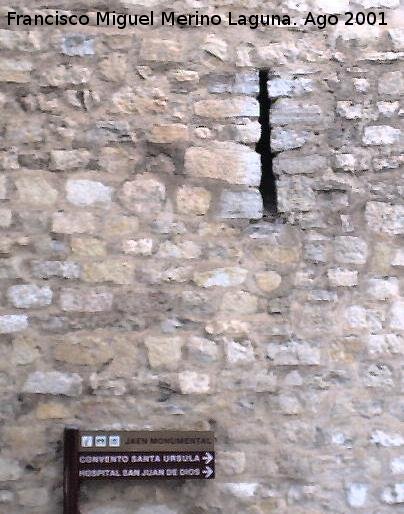 Iglesia de la Magdalena - Iglesia de la Magdalena. Saetera de la torre que anteriormente fue un minarete