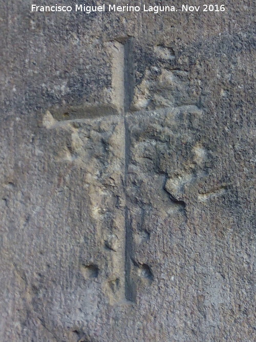 Convento de La Merced - Convento de La Merced. Cruz tallada picoteada