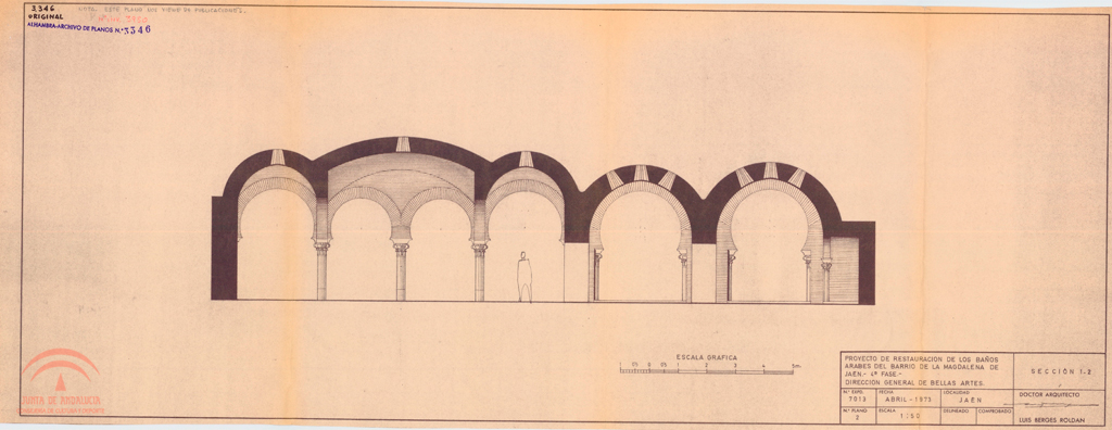 Baos rabes - Baos rabes. Planos de Luis Berges Roldn procedentes de la Biblioteca de la Alhambra