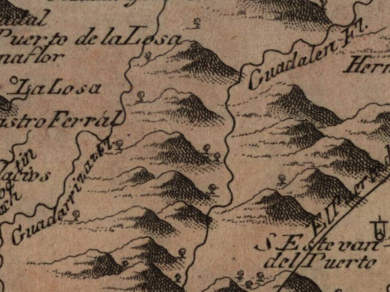 Ro Guadaln - Ro Guadaln. Mapa 1799