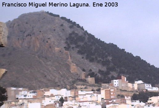 Muralla de Jan - Muralla de Jan. Muralla Sur, se puede apreciar como sigue la muralla entre las casas