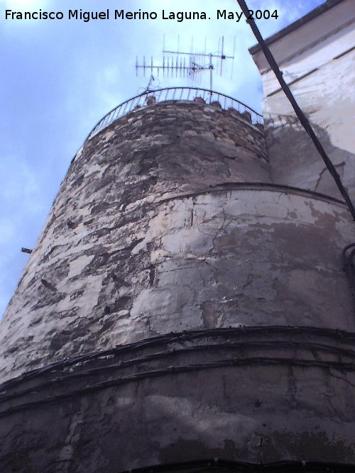 Muralla de Jan. Torren cilndrico del Portillo de San Sebastin - Muralla de Jan. Torren cilndrico del Portillo de San Sebastin. Parte trasera del torren donde saldra el Portillo de San Sebastin