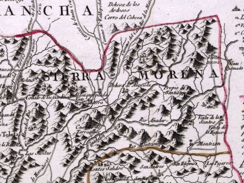 Camino de Castellar de la Mata - Camino de Castellar de la Mata. Mapa 1787