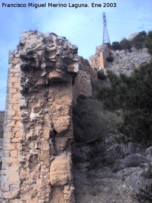 Muralla de Jan. Torren Sur II - Muralla de Jan. Torren Sur II. Grosor de la muralla