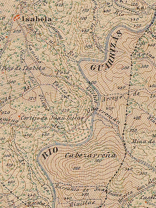 Ro Guarrizas - Ro Guarrizas. Mapa de 1895