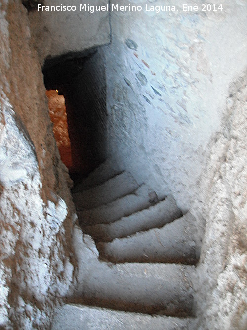 Castillo de San Miguel. Torreones del Nordeste - Castillo de San Miguel. Torreones del Nordeste. Escaleras en el tapial