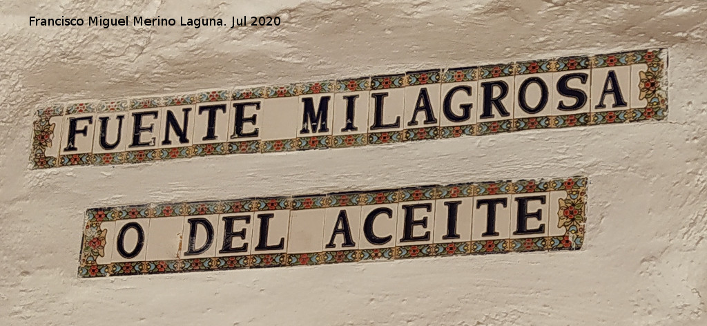 Fuente Milagrosa - Fuente Milagrosa. Nombre