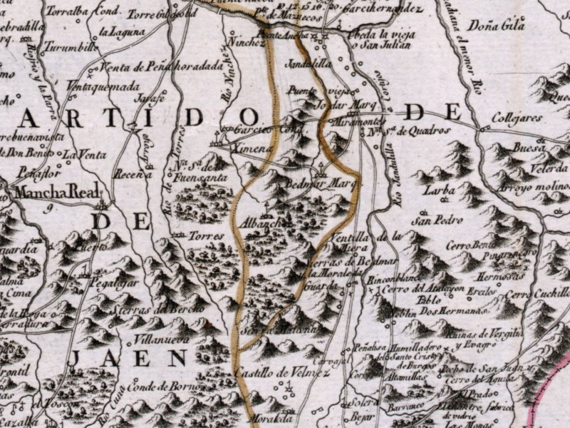 Cortijo de Nnchez - Cortijo de Nnchez. Mapa 1787