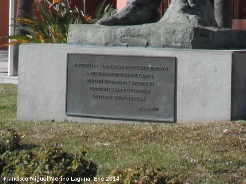 Monumento al Hombre del Campo - Monumento al Hombre del Campo. Placa