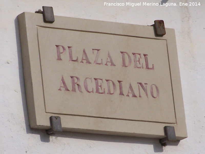 Plaza del Arcediano - Plaza del Arcediano. Placa