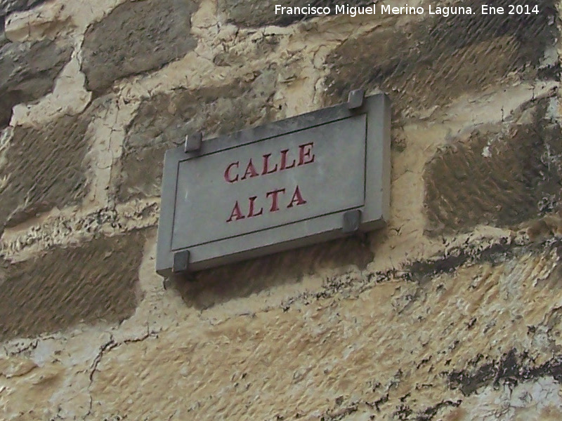 Calle Alta - Calle Alta. Placa