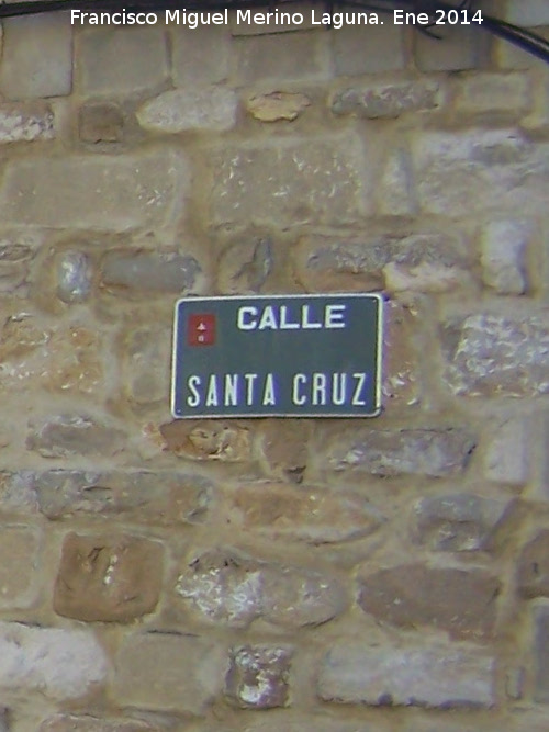 Calle Santa Cruz - Calle Santa Cruz. Placa