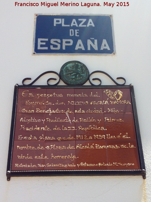 Plaza de Espaa - Plaza de Espaa. Placa