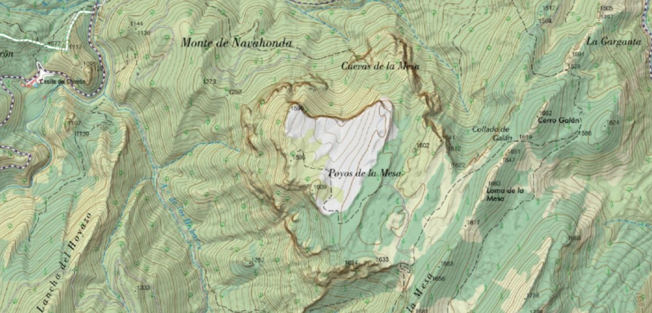 Poyos de la Mesa - Poyos de la Mesa. Mapa