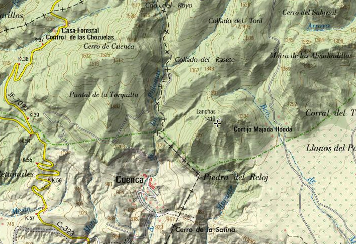 Cerro Las Lanchas - Cerro Las Lanchas. Mapa