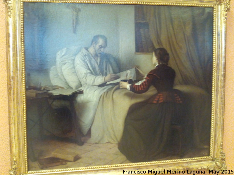 Museo Provincial - Museo Provincial. ltimos momentos de Cervantes. Cuadro de Vctor Manzano y Mejorada de 1858