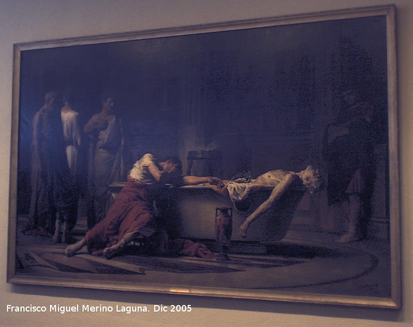 Museo Provincial - Museo Provincial. La muerte de Sneca premiado en la Exposicin Nacional de 1871 con medalla de la clase, obra de Manuel Domnguez. Propiedad del Museo del Prado