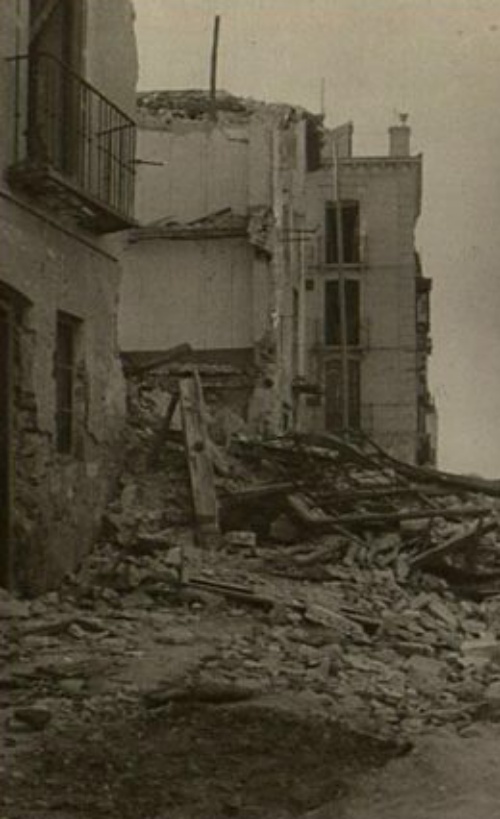 Casa de la Calle Hurtado n 31 - Casa de la Calle Hurtado n 31. Bombardeo de Jan 1937