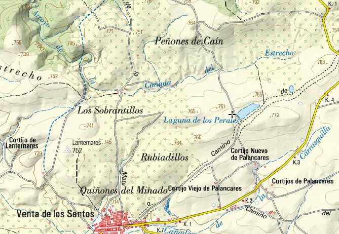 Laguna de los Perales - Laguna de los Perales. Mapa