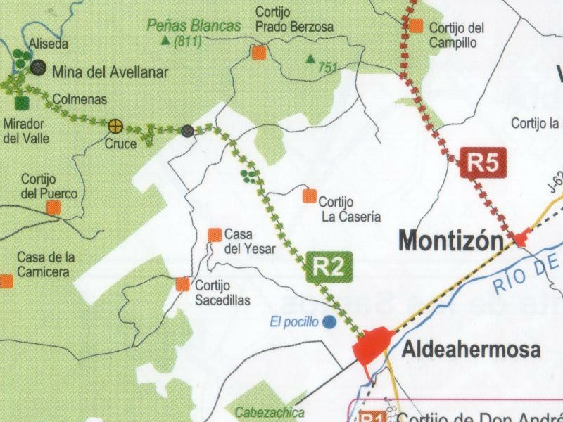 Aliseda del Ro Daador - Aliseda del Ro Daador. Mapa