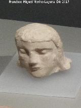 Torreparedones. Santuario Ibero. Cabeza con la inscripcin dea caelesis. Siglo II-I a.C. Museo Ibero de Jan