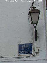 Plaza de la Constitucin de Arbuniel. Placa