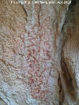 Pinturas rupestres del Poyo Bernab Grupo V. Lneas en zig-zag