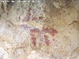 Pinturas rupestres del Abrigo de la Cantera. Cabra sector I