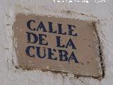 Calle de la Cueva. Placa antigua con falta de ortografa