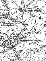 Pinturas rupestres y grabados del Poyo del Medio de la Cimbarra I. Mapa de Breuil