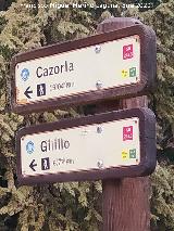 Gilillo. Cartel en la Casa Forestal El Sacejo