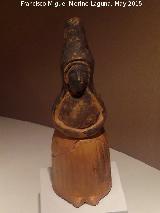 Cerro de los Santos. Exvoto de dama sedente. Piedra caliza. Reproduccin. Siglos III - II a.C. Exposicin los Iberos - Jan