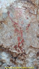 Pinturas rupestres del Abrigo de los Caones III. Antropomorfo indito