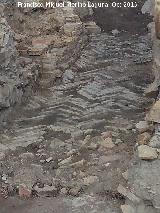 Torreparedones. Casas. Solera de opus spicatum