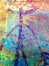 Pinturas rupestres del Arroyo de Martn Prez I. Tratada con Dstretch