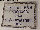 Psito de Labradores. Placa