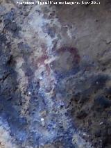 Pinturas rupestres de la Cueva de la Graja-Grupo VII. Restos del antropomorfo de la derecha