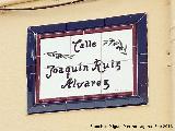 Calle Joaqun Ruiz lvarez. Placa