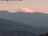 Nube lenticular. En la Sierra de Grajales