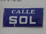 Calle Sol. Placa