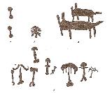 Pinturas rupestres de la Cueva de la Mina. Calco de Cabr