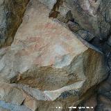 Pinturas rupestres de la Cueva de la Mina. Ramiforme de la izquierda