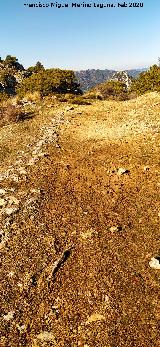 Camino del Poyo de las Palomas. Restos del antiguo camino en su parte alta
