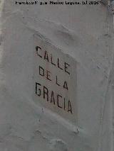 Calle de la Gracia. Placa antigua