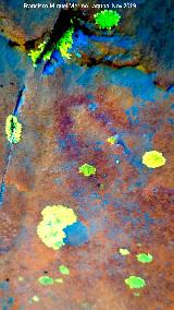 Pinturas rupestres del Arroyo del Chortal I. Tratada con Dstretch