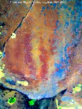 Pinturas rupestres del Arroyo del Chortal I. Tratada con Dstretch