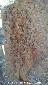 Pinturas rupestres del Cimbarrillo de Mara Antonia I. Antropomorfo del grupo III