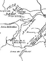 Pinturas rupestres del Cimbarrillo de Mara Antonia I. Mapa de Cabr