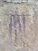 Pinturas rupestres del Abrigo de Vtor I. Pectiniforme central