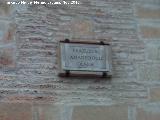 Plazuela Amadeo Ruiz Olmos. Placa